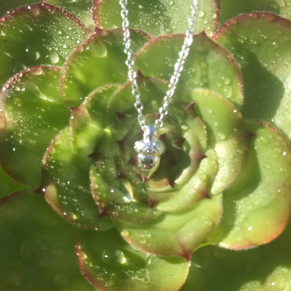 Dainty Silver tone Acorn Necklace - Picture 7 of 7